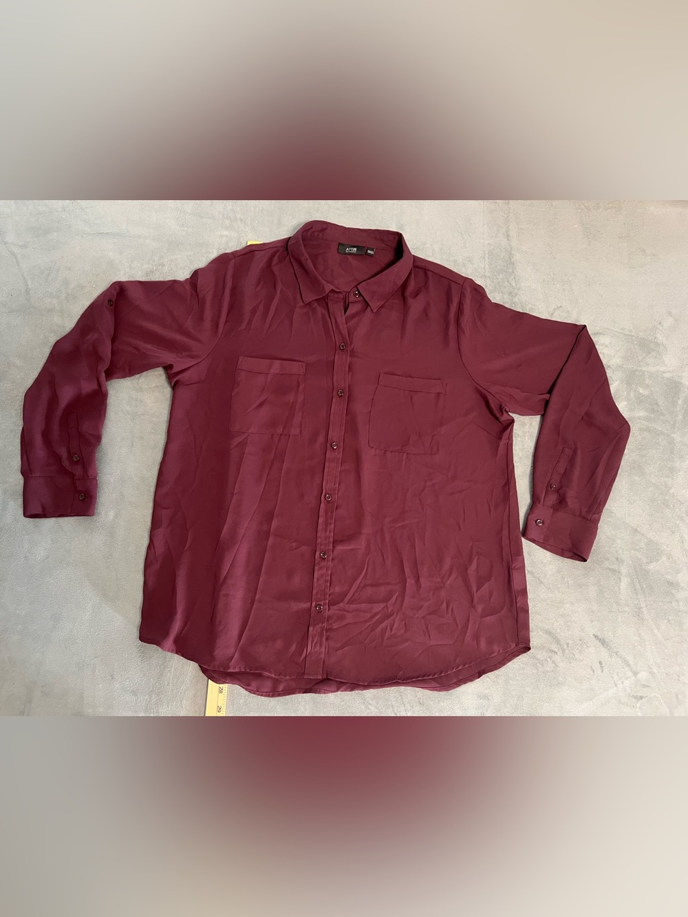 Apt 9 Women's Long Sleeve Button-Up Shirt - Burgundy